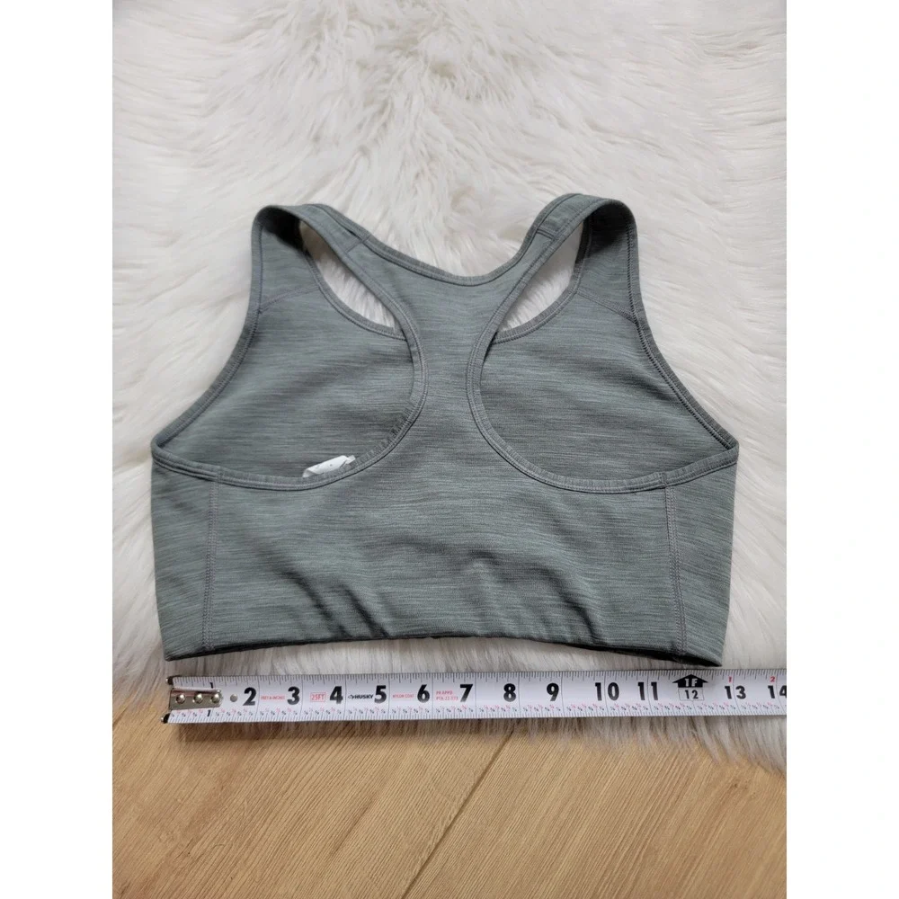 Nike Swoosh Futura Racerback Sports Bra Women's Size Large Gray /Black